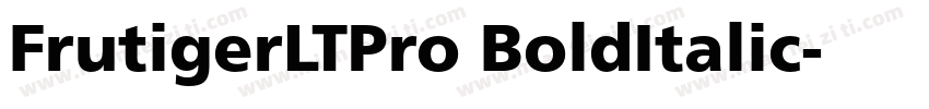 FrutigerLTPro BoldItalic字体转换